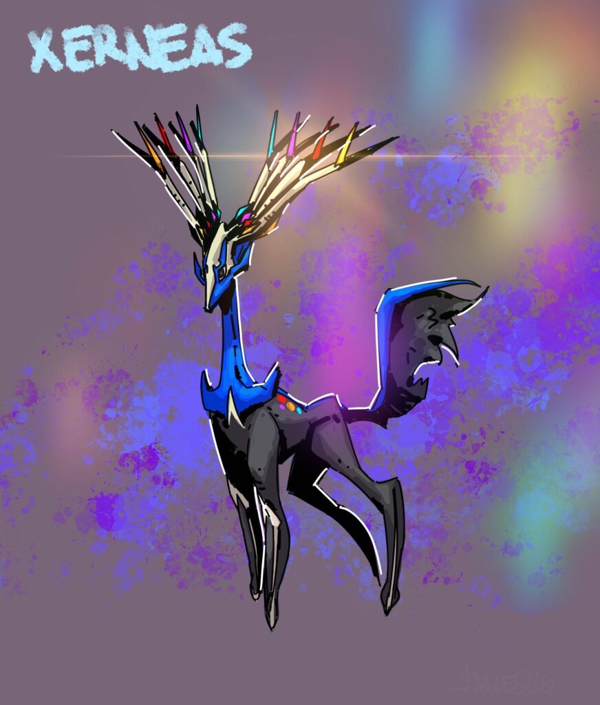 [OC]Hello guys! Sharing my Xerneas fan art.