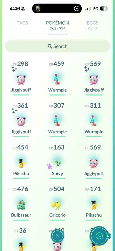 Shiny hunting celebration mons