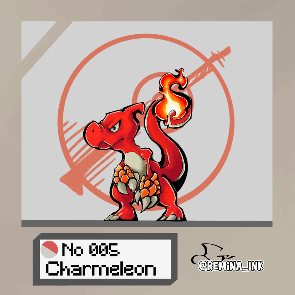 No.005 — Charmeleon (Kanto Pokédex Project)