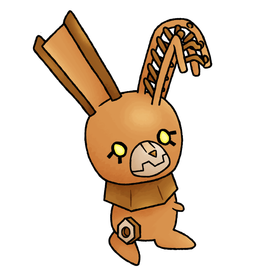 The scrap bunny monster

Construelho -Steel type
Açebre -Steel/Fighting type