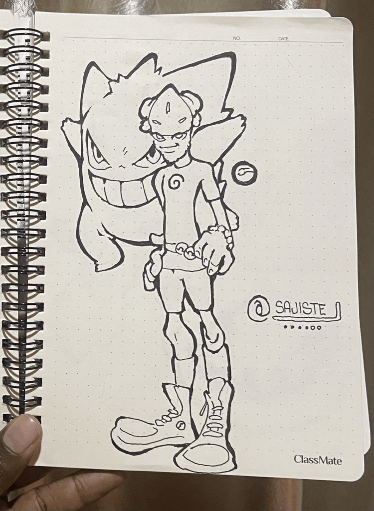 [OC] I drew a trainer and a Gengar