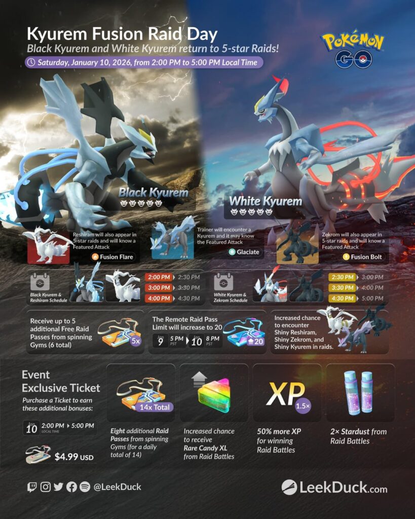 Kyurem Fusion Raid Day (LeekDuck)