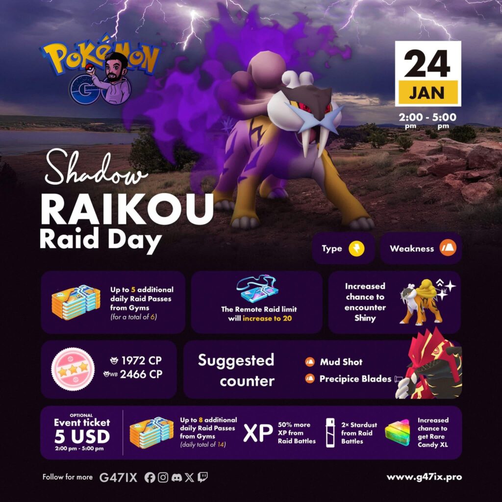 Shadow Raikou Raid Day