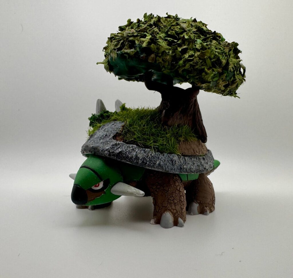 Made this Torterra with 'realistic' scenery