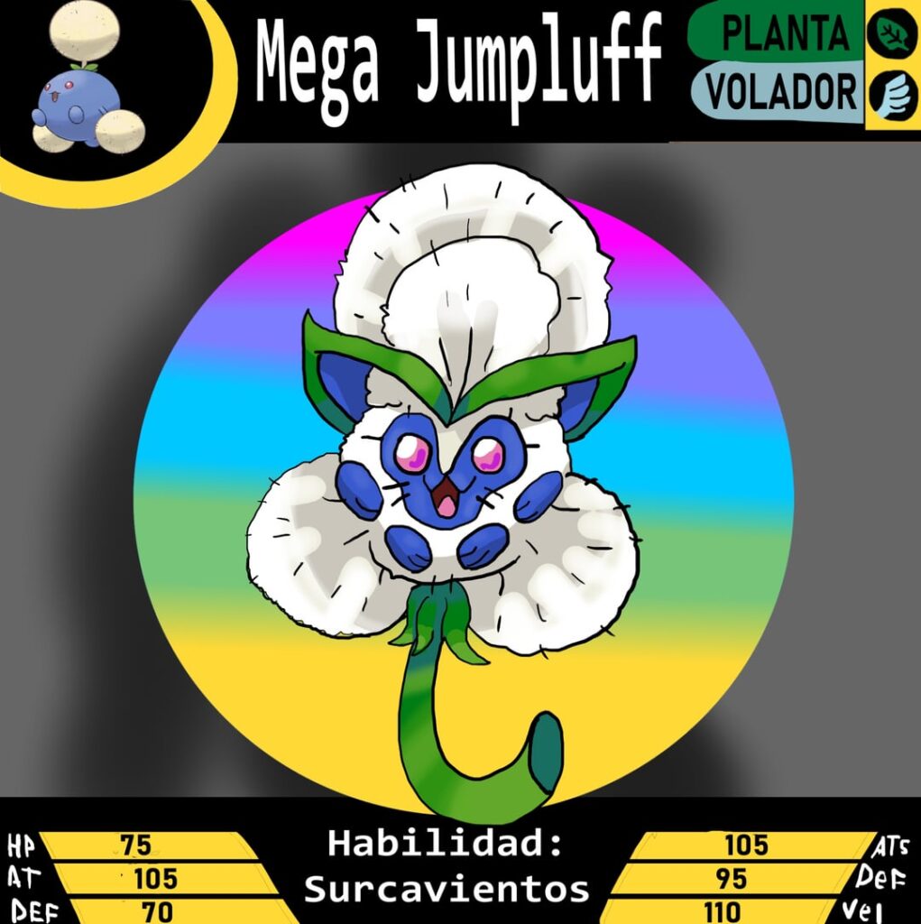I love so much jumpluff, so i made him a megaevolution