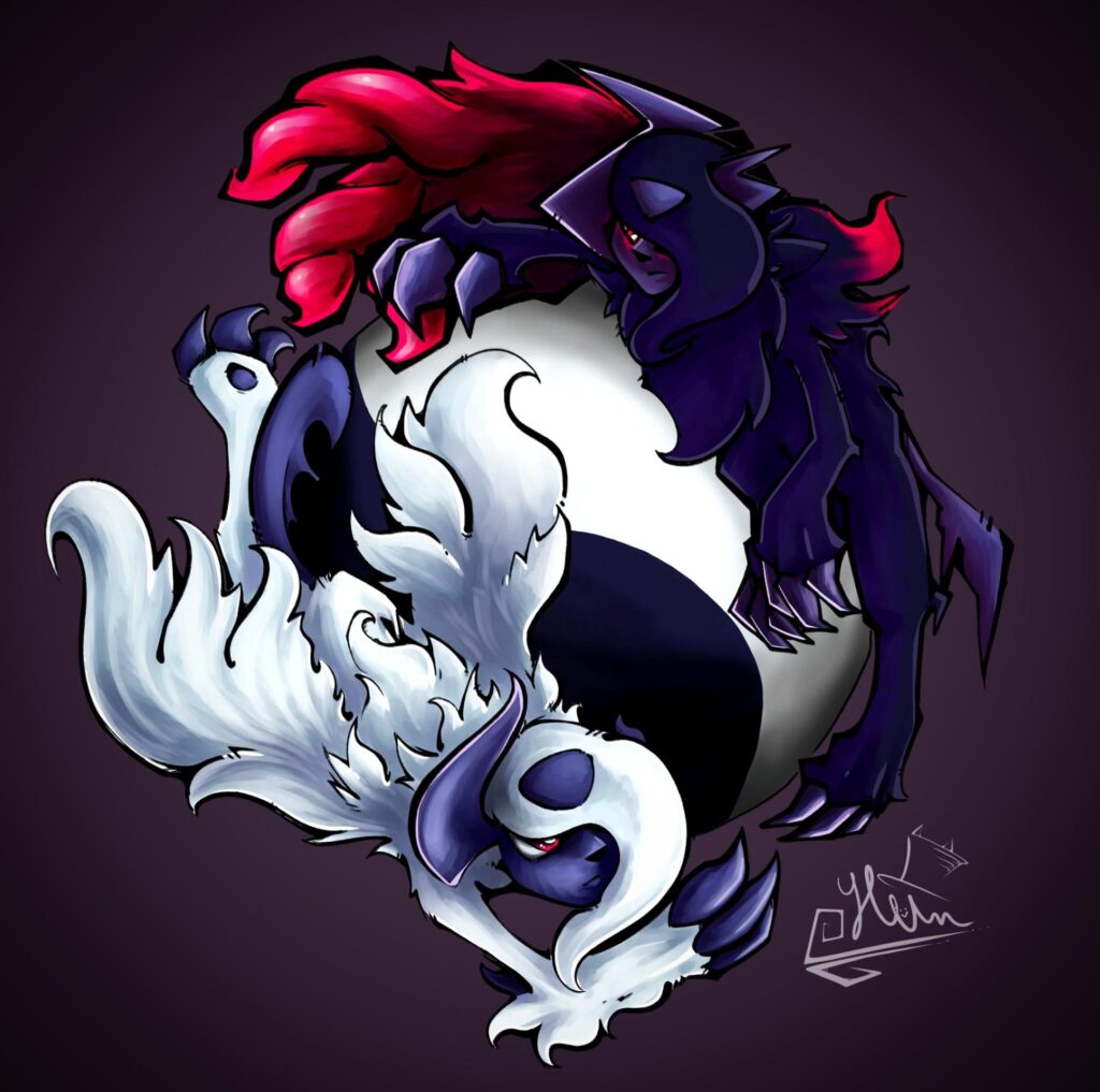 Two sides of Mega Absol — Ying & Yang concept