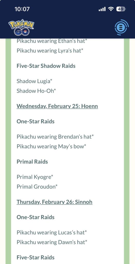 Raids only weekdays?