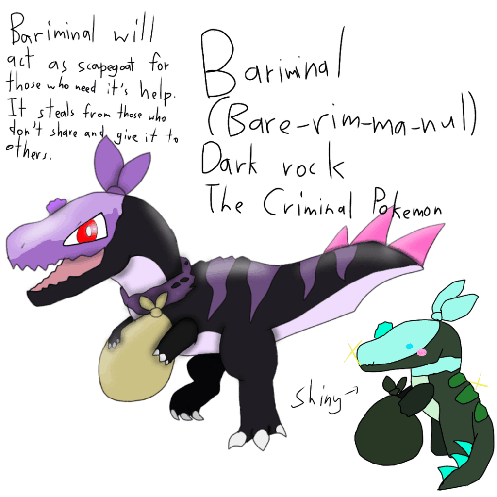 Dark type Spinosaurus Pokemon (and Baryonyx)