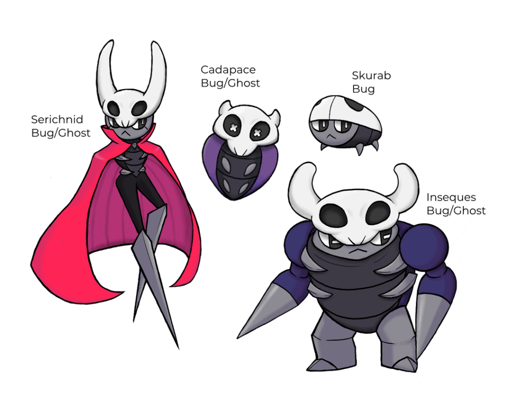 An early route bug based on Hollow Knight (and skeletons)