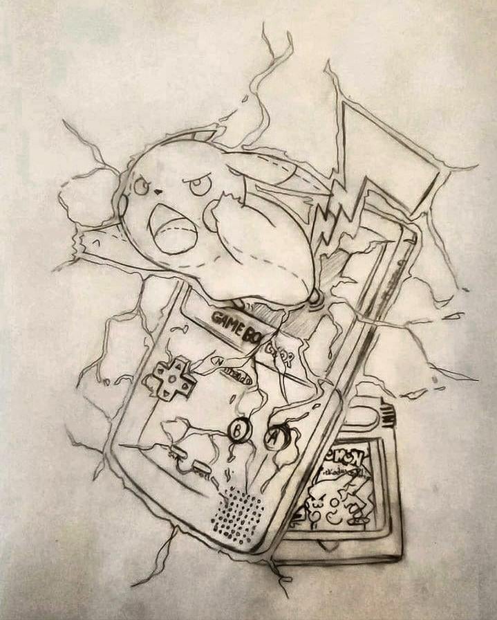 Tattoo design of Pikachuuuu I drew up.
