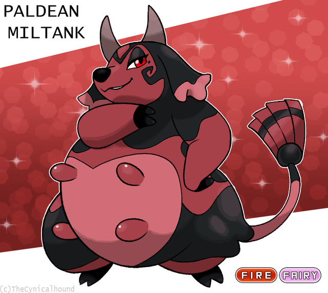 Paldean Miltank by @thecynicalhound
