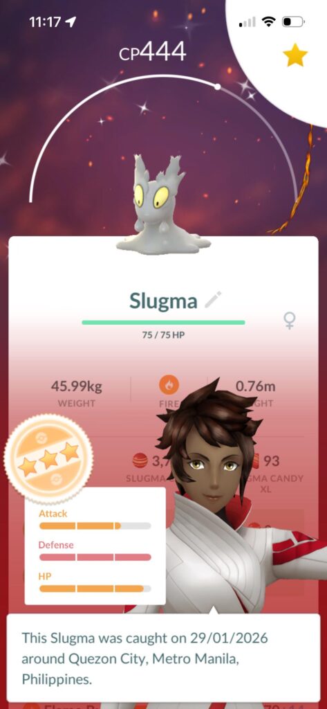 Caught a Shiny Slugma
