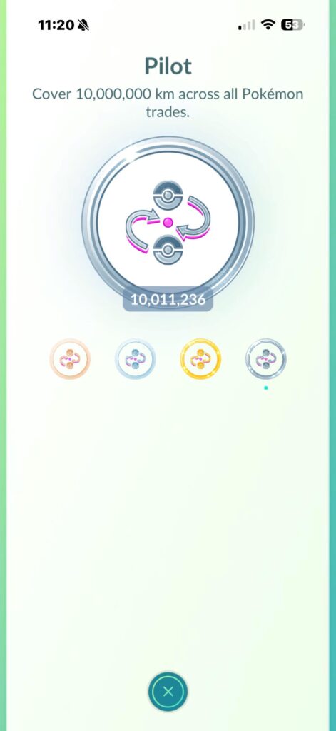 Platinum Pilot Medal!