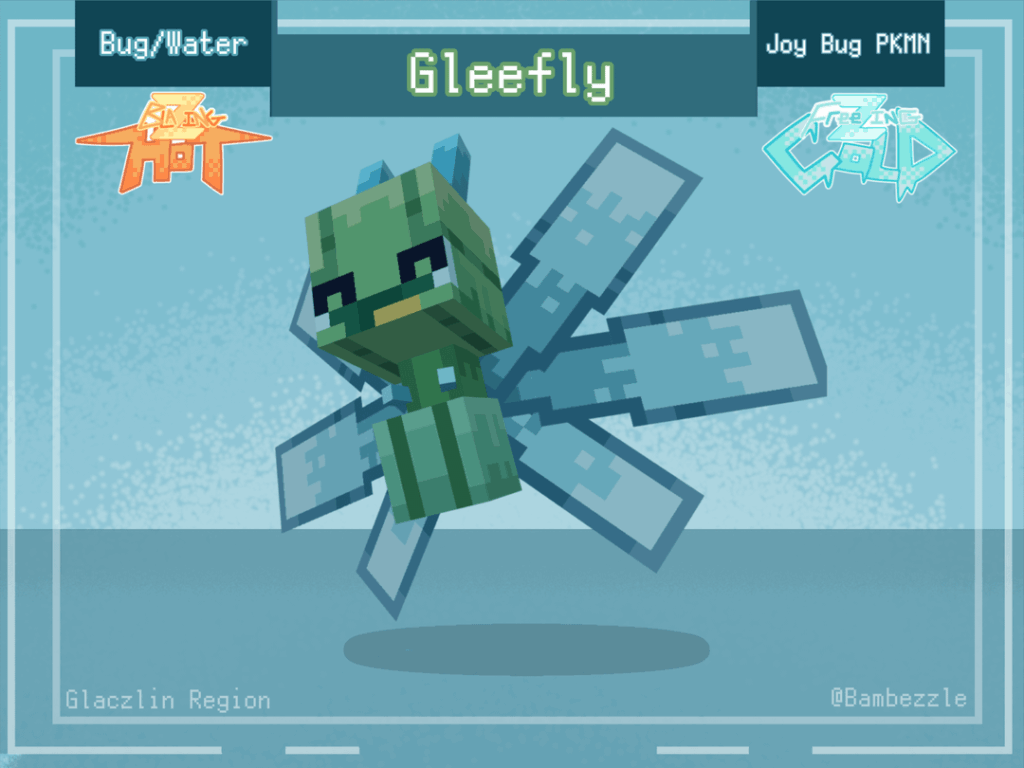Gleefly (Bug/Water) (3D Fakemon)