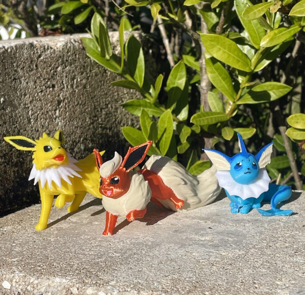 The original trio of Eeveelutions