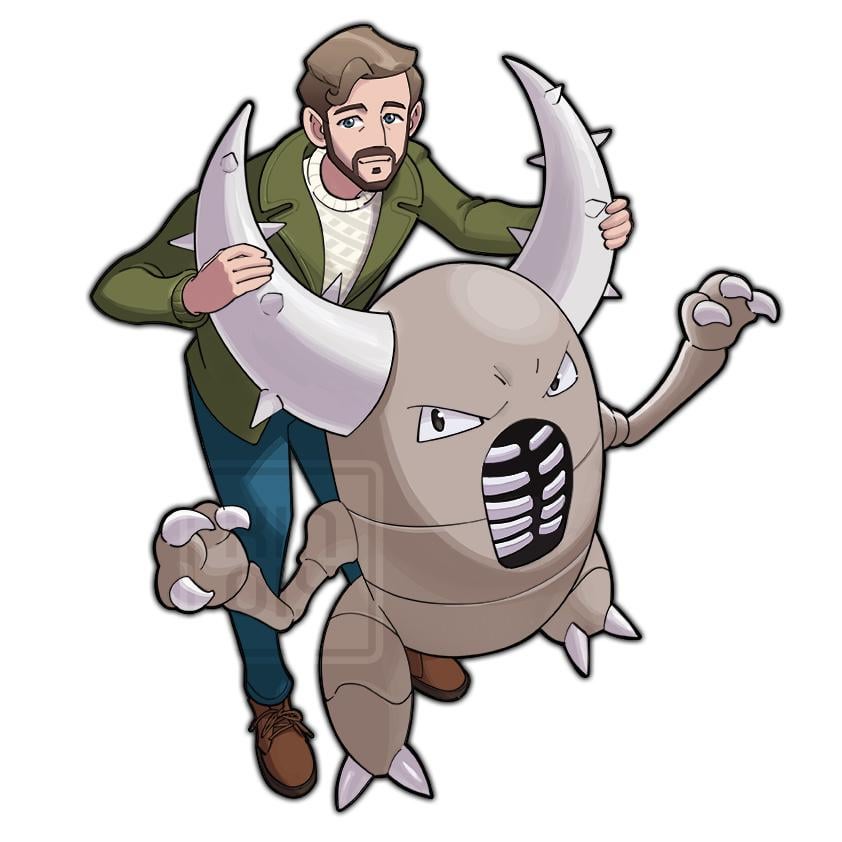 [OC] Finished commission, Trainer & His Pinsir!
