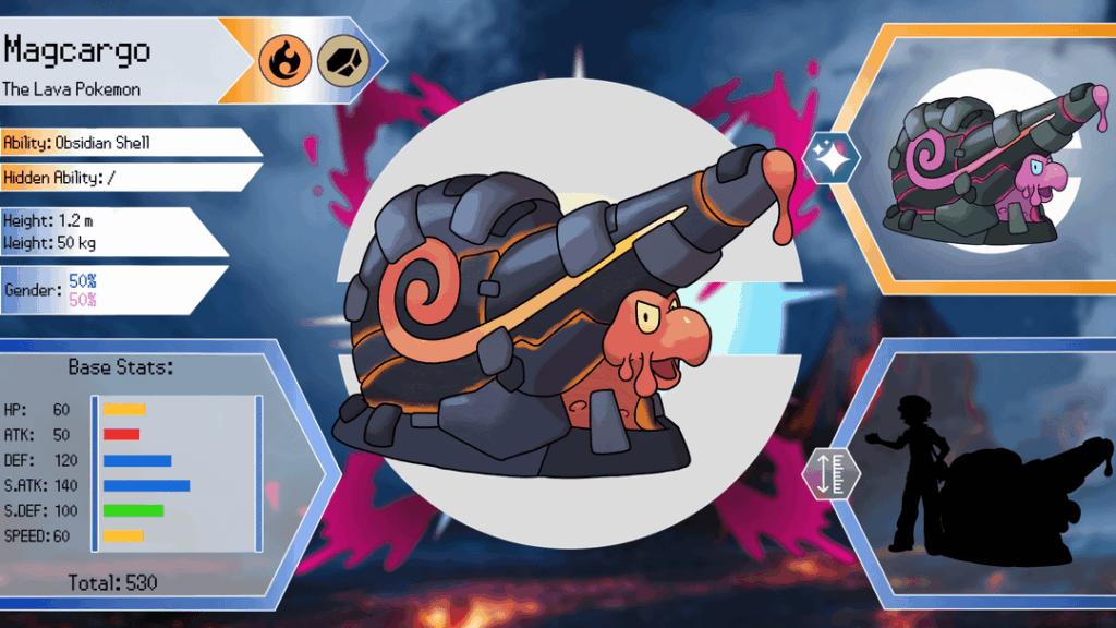 Made a MEGA Magcargo! (Because Magcargo needs to be better)