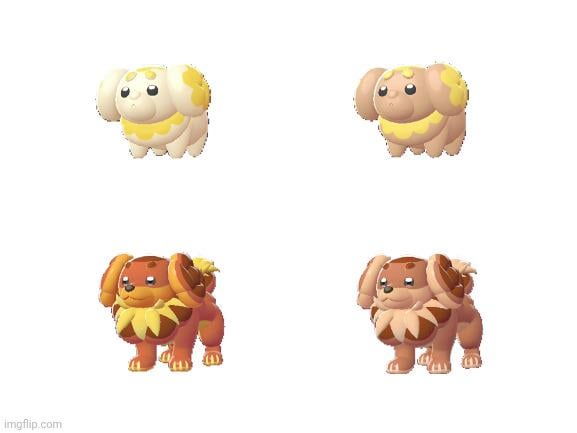 Shiny Fidough family comparison