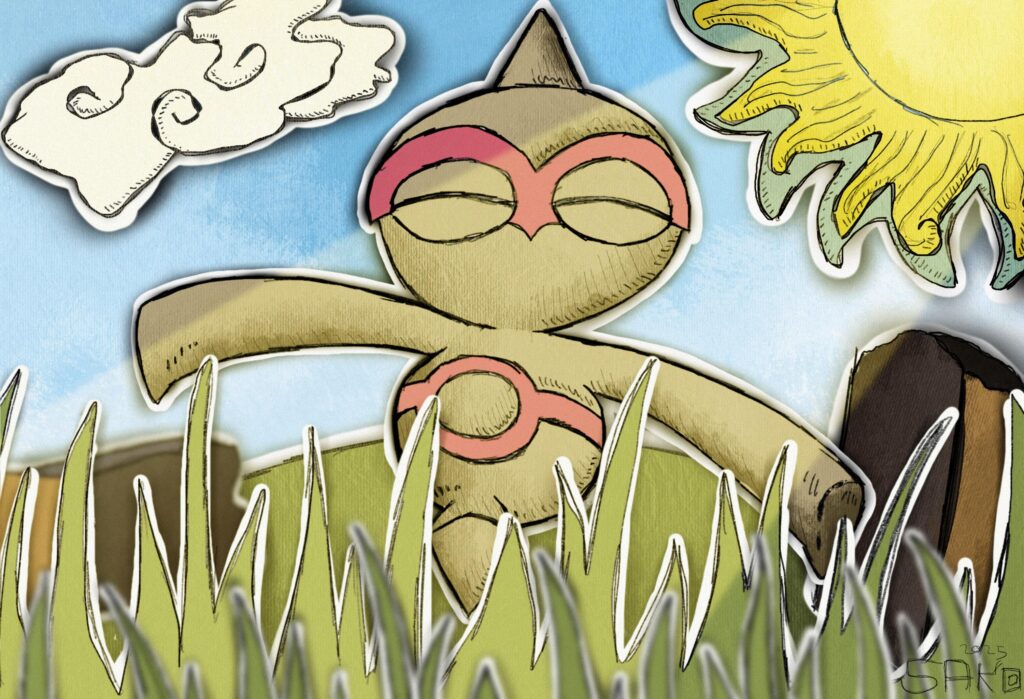 Baltoy in “sticker style”