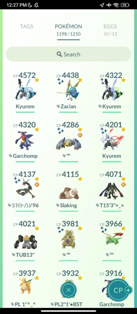 What are your TOP 12 Pokemons