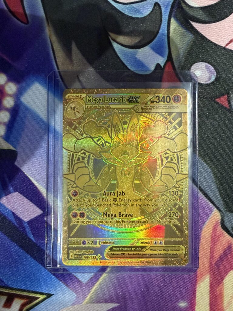 Pulled Mega Lucario 1st Pack Ever
