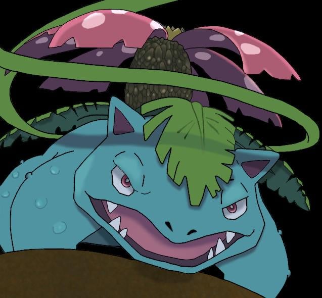 Trying to draw every pokemon. Venusaur is ready to defend itself! (OC)