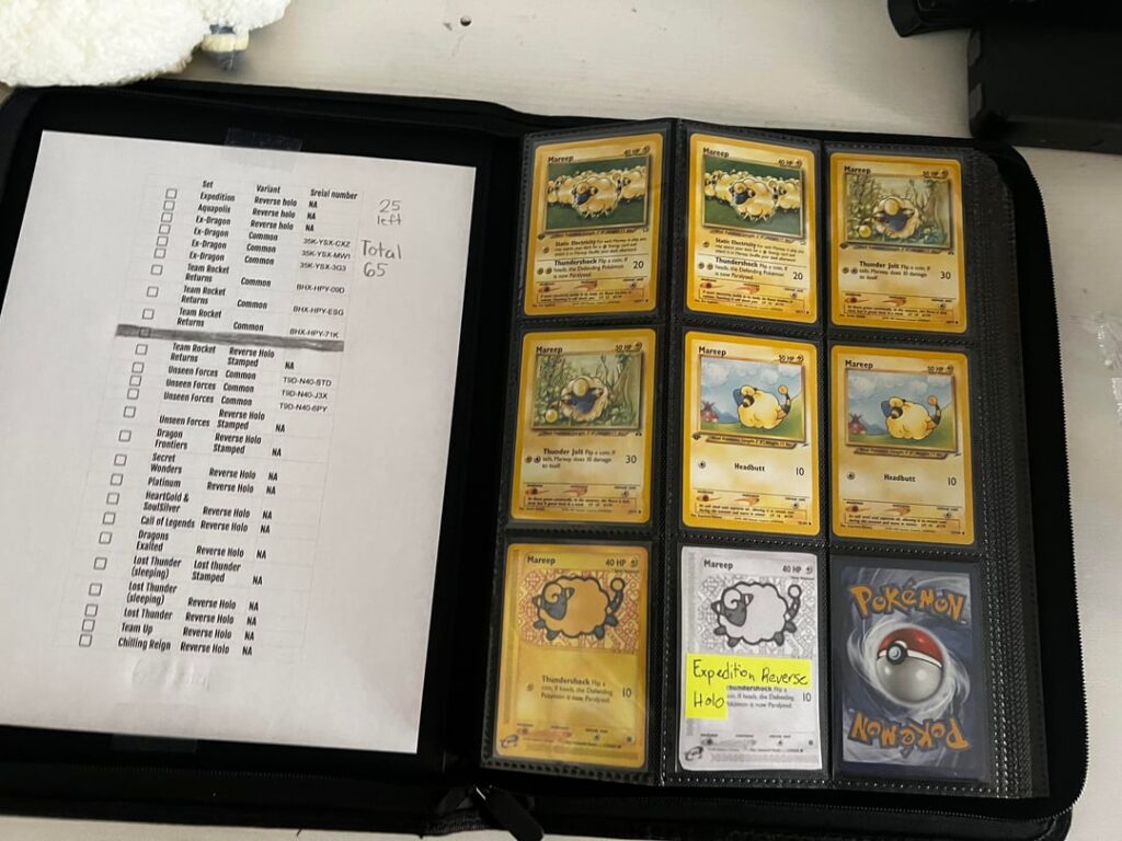 I’m currently working on a Mareep master set and wanted to know if there’s any other cards I missed