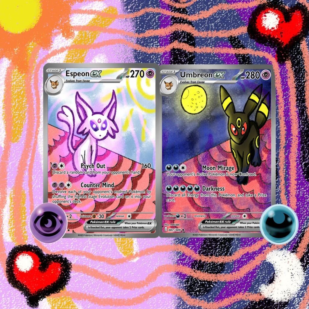 Espeon and Umbreon ex That I draw OC