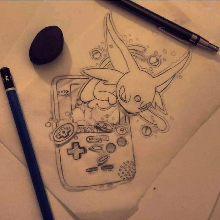 Tattoo design of espeon. Imma draw up Umbreon some day. Moons and such.