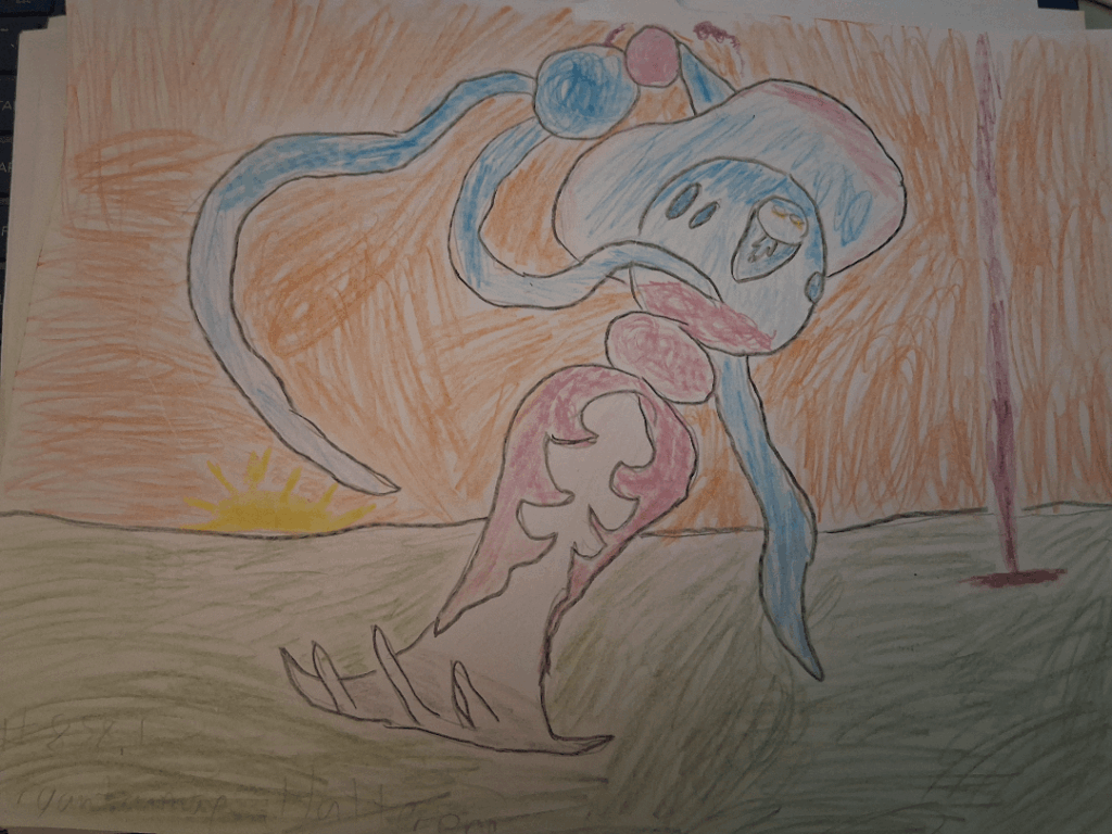 I drew gmax hatterene and galarian Stunfisk