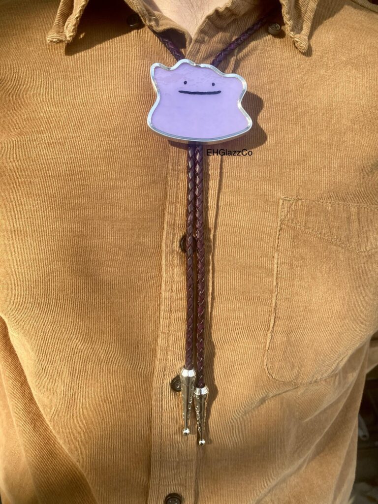 I’m a stained glass artist and this is my Ditto Bolo Tie I created