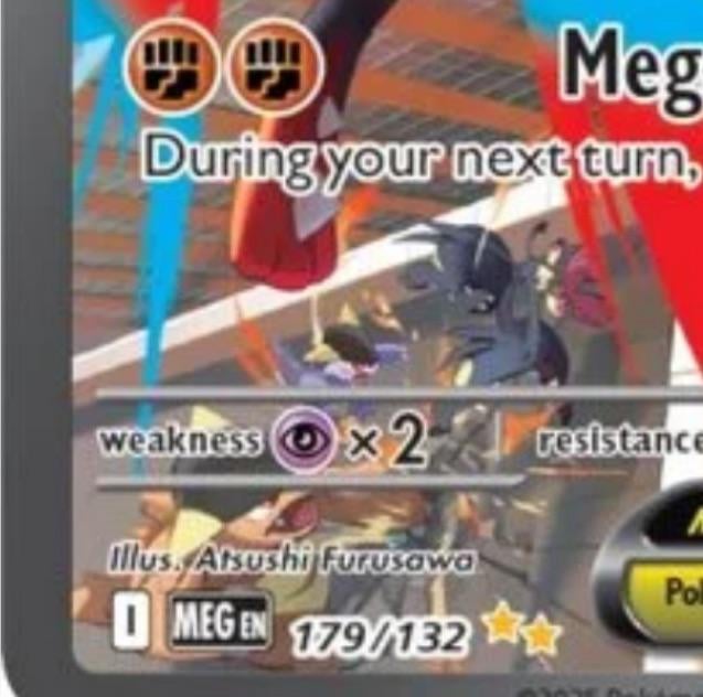 In the bottom left corner of the Mega Lucario card what Pokemon is Kangaskhan fighting on the roof there?