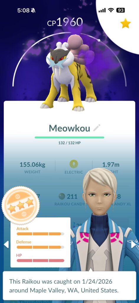 Shadow Raikou IVs/Purification