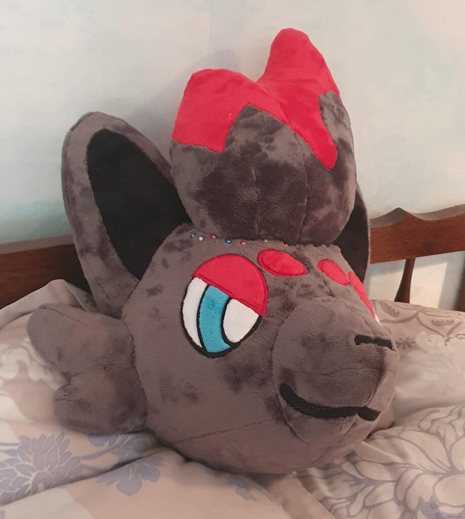 Life sized zorua plush WIP [OC]