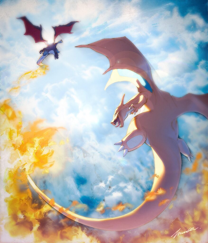 "Clash of charizards" Illustration by me.