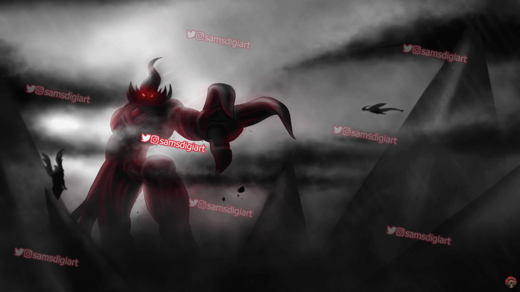 Sharing an old Grimmsnarl art I did back in 2020