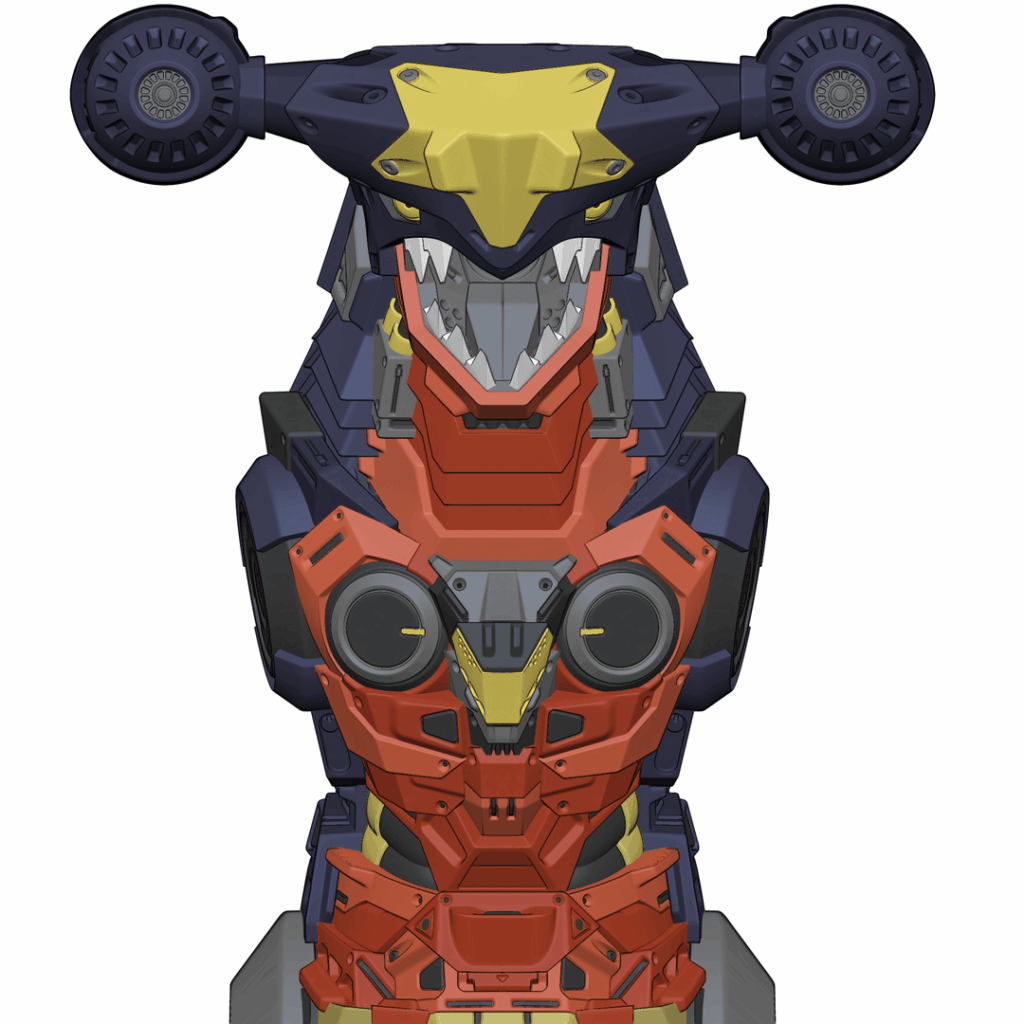 Body, head, tail, and dorsal fin completed! Mecha Garchomp UPDATES