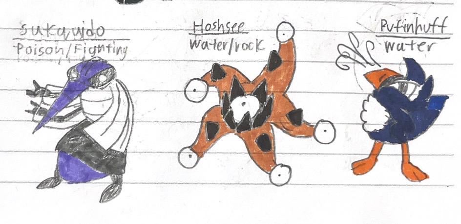 Sukquido, Hoshsee and Pufinhuff