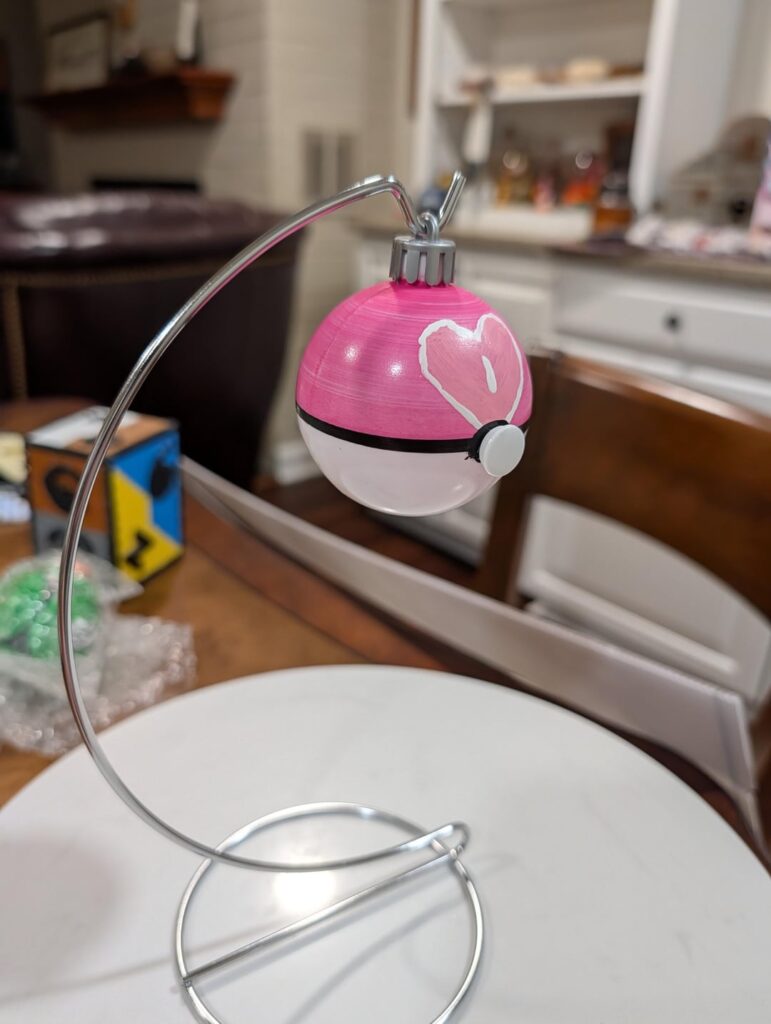 Hand Painted Pokeball Ornaments