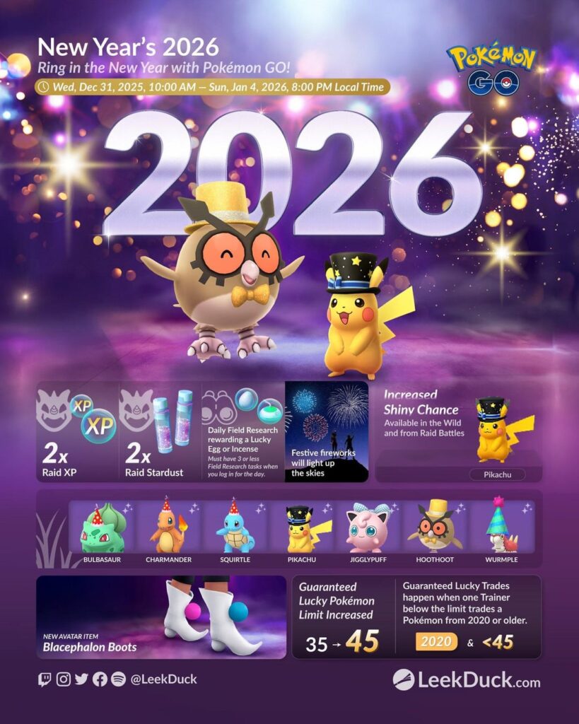 New Year’s 2026 - Event Overview (LeekDuck)