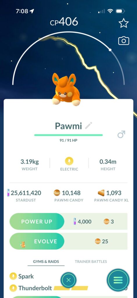 Pikachu, Eevee, Mankey I get…but how the heck did I get this much Pawmi candy?!?!