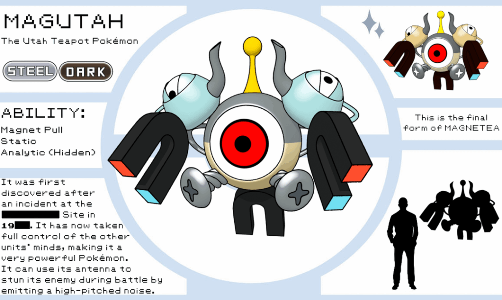 I finished the final stage for the Magnetea evolution line. This is a remake of a render I did last year and I didn't change the design that much aside from removing the fourth eye.