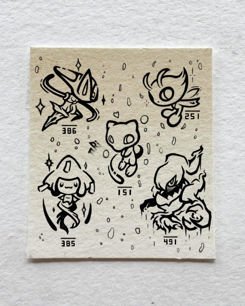 (OC) mythical pokemon tattoo design