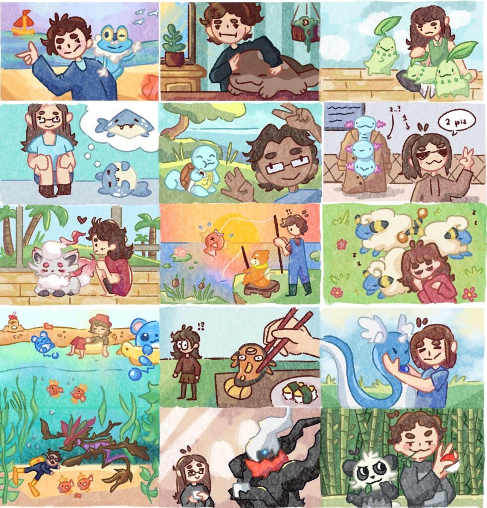 my friends & their favourite pokemon :)