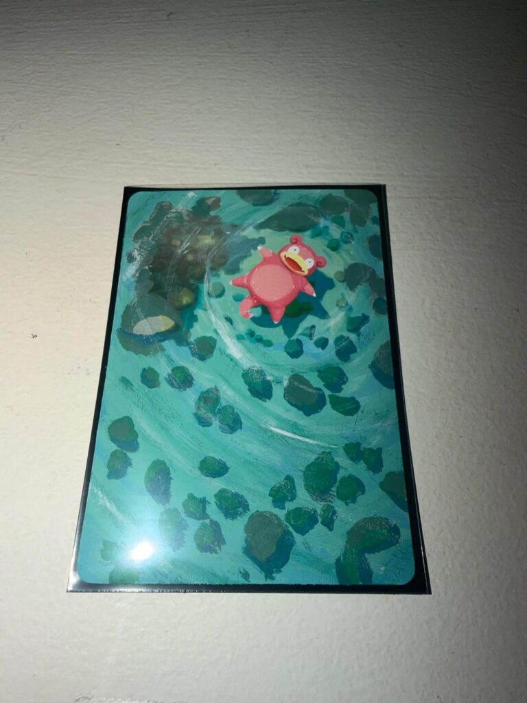 My daughter painted a pokemon card for me.