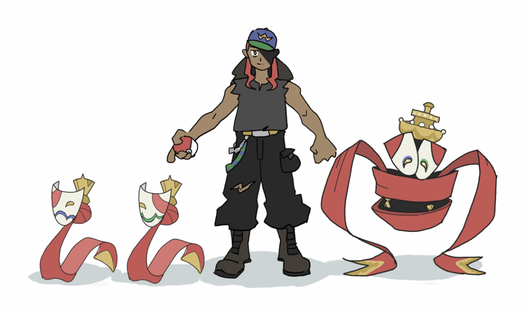 Not sure if you recall my fakemon but I drew myself as a trainer to go with them!