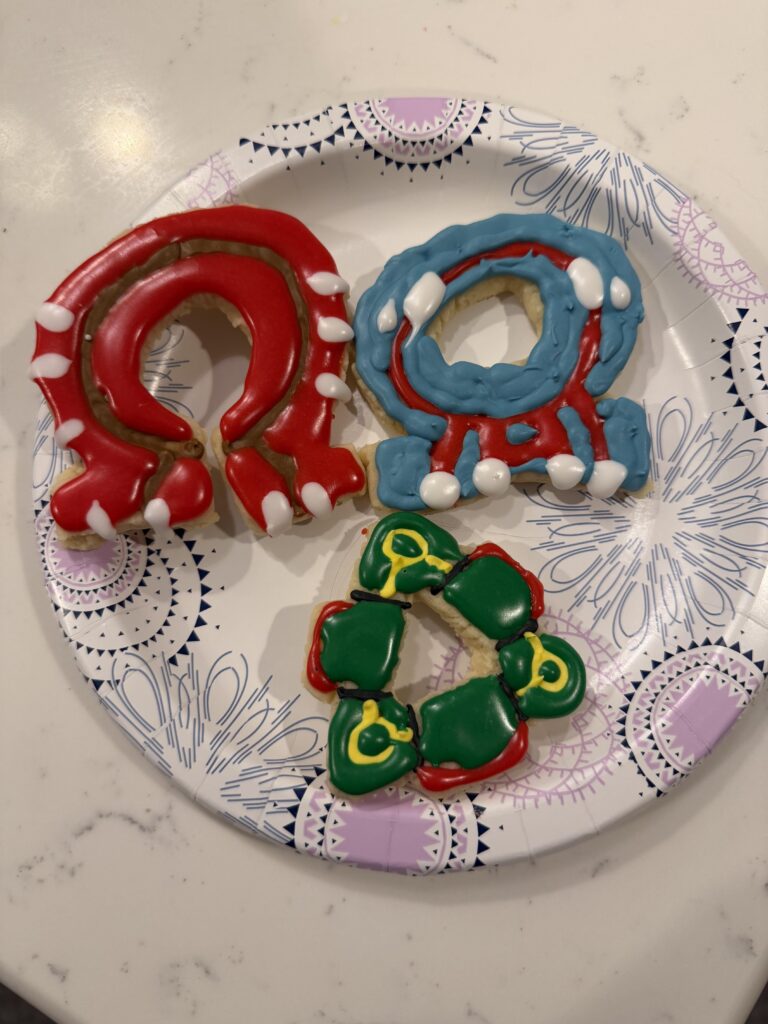 I turned the Old Fashion donuts into Christmas cookies