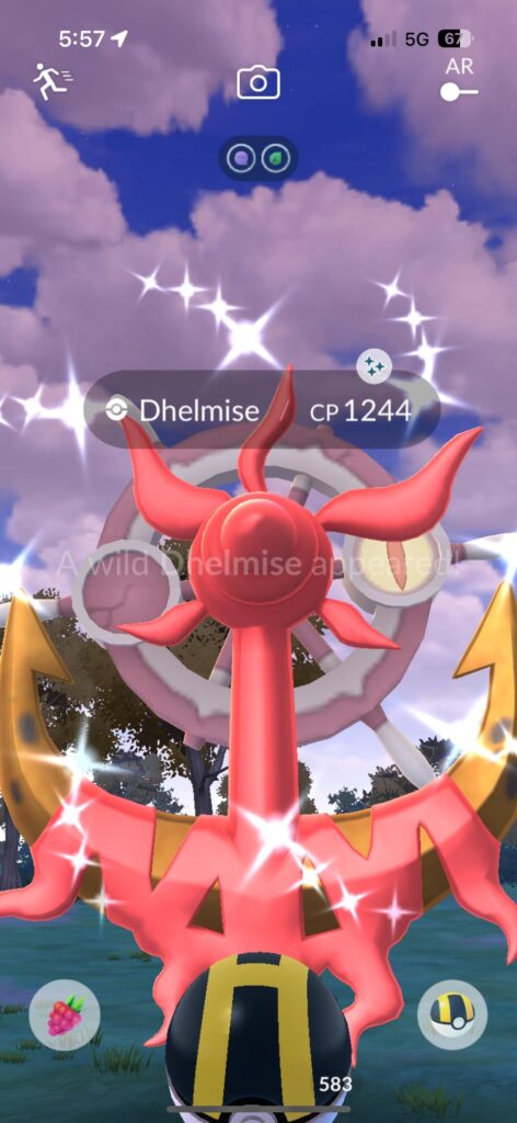 Shiny Dhelmise at last!