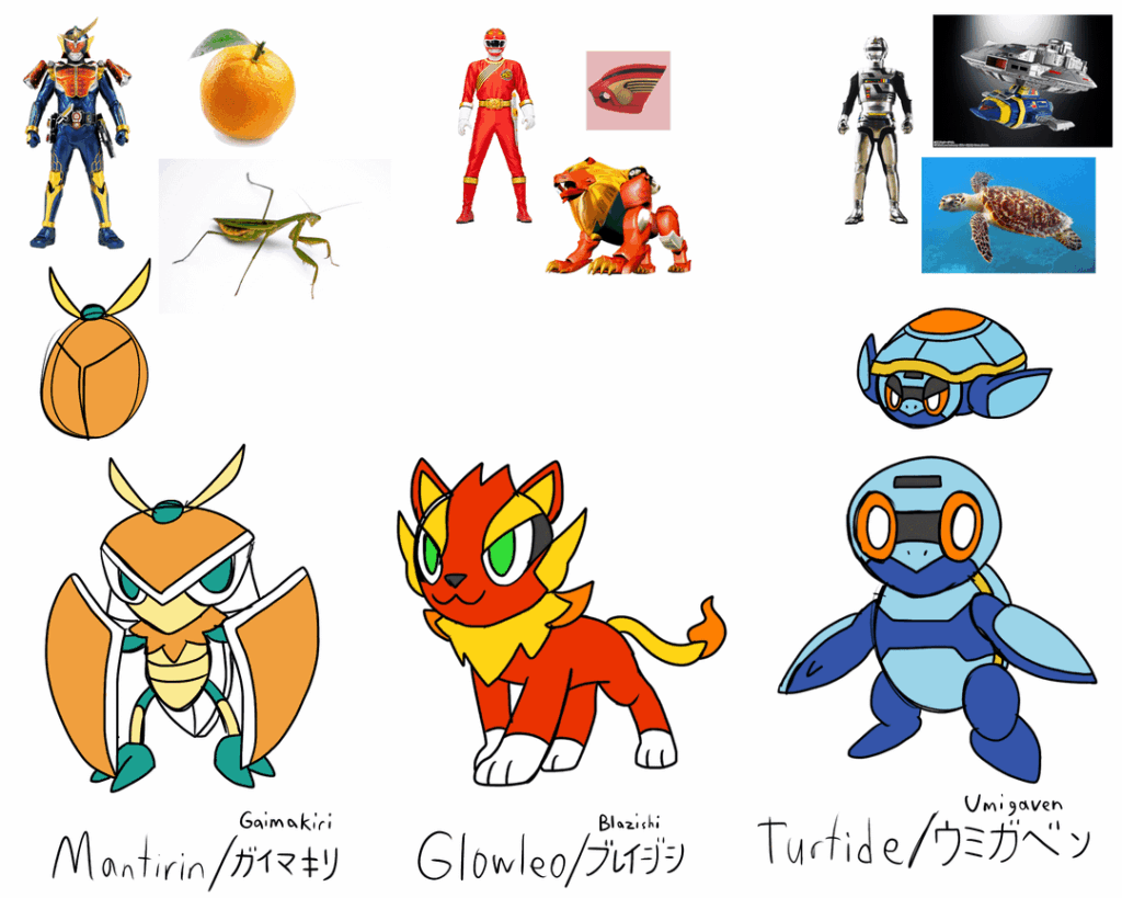Some tokusatsu or henshin-themed pokemon region concept