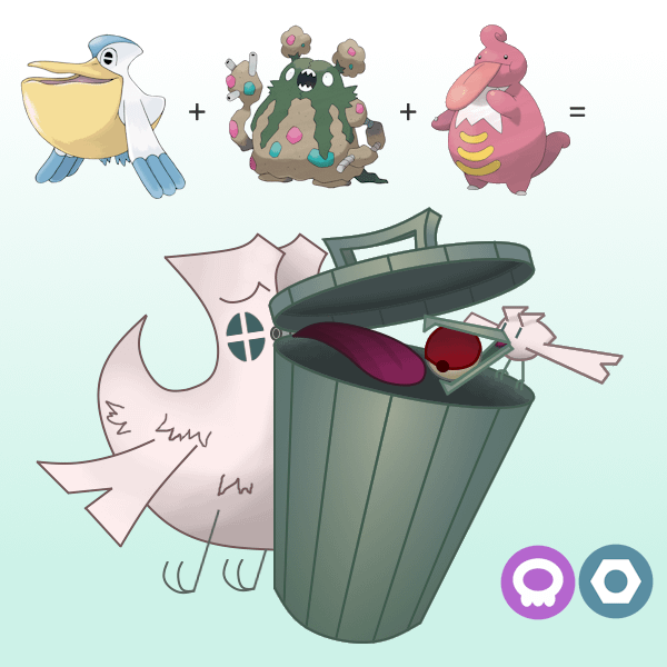 combined my friend's most hated pkm. my first art so pls give criticism pls.